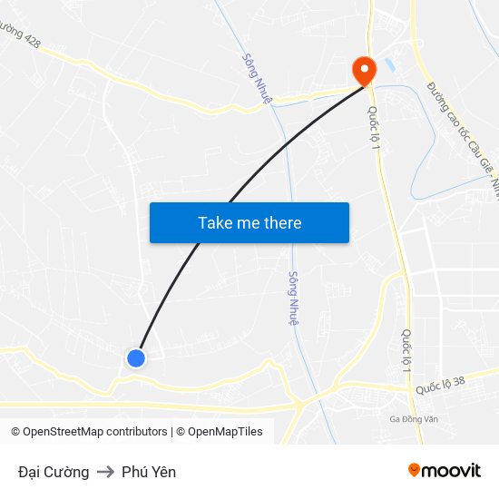 Đại Cường to Phú Yên map