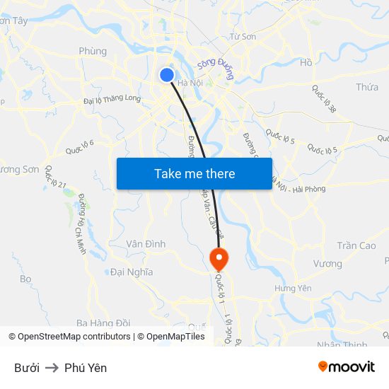 Bưởi to Phú Yên map