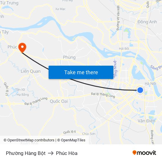 Phường Hàng Bột to Phúc Hòa map