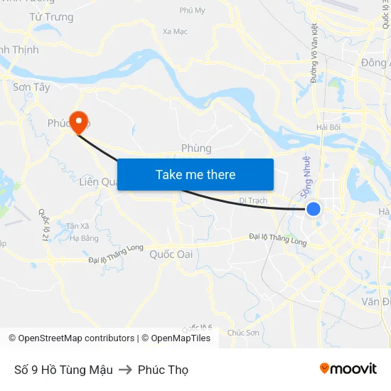 Số 9 Hồ Tùng Mậu to Phúc Thọ map