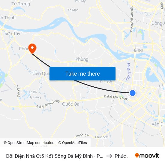 Đối Diện Nhà Ct5 Kđt Sông Đà Mỹ Đình - Phạm Hùng to Phúc Thọ map