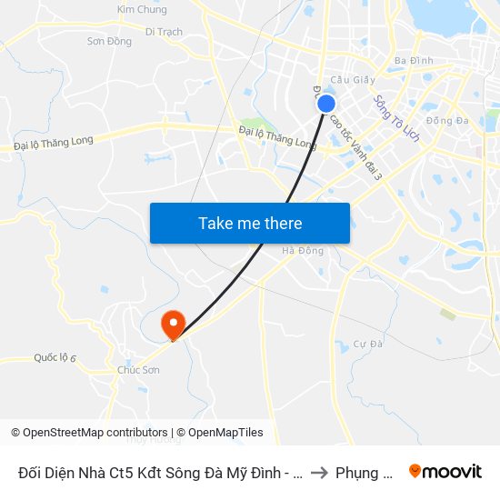 Đối Diện Nhà Ct5 Kđt Sông Đà Mỹ Đình - Phạm Hùng to Phụng Châu map