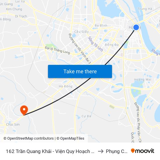 162 Trần Quang Khải - Viện Quy Hoạch Thủy Lợi to Phụng Châu map