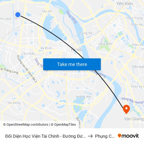 Đối Diện Học Viện Tài Chính - Đường Đức Thắng to Phụng Công map