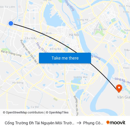 Cổng Trường Đh Tài Nguyên Môi Trường to Phụng Công map