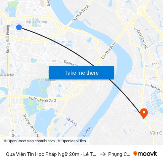 Qua Viện Tin Học Pháp Ngữ 20m - Lê Thanh Nghị to Phụng Công map