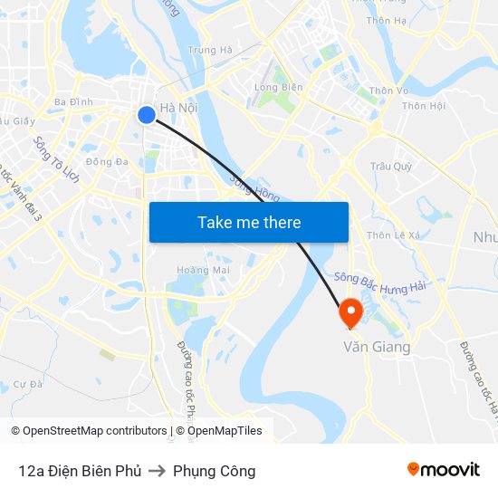 12a Điện Biên Phủ to Phụng Công map