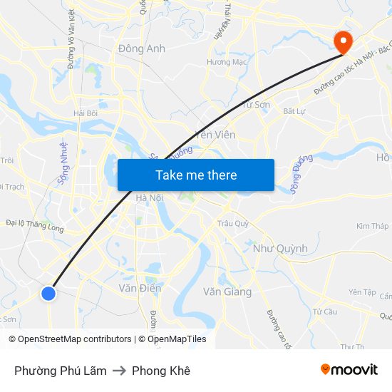 Phường Phú Lãm to Phong Khê map