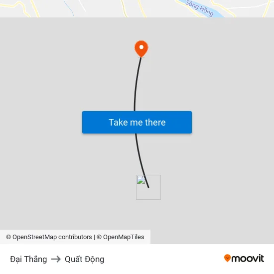 Đại Thắng to Quất Động map