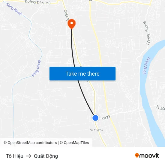 Tô Hiệu to Quất Động map