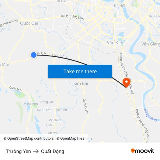 Trường Yên to Quất Động map