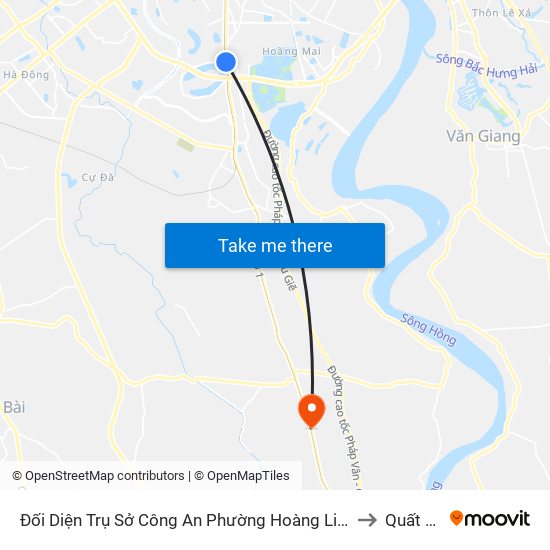 Đối Diện Trụ Sở Công An Phường Hoàng Liệt- 1277 Giải Phóng to Quất Động map