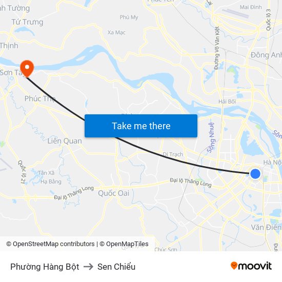 Phường Hàng Bột to Sen Chiểu map