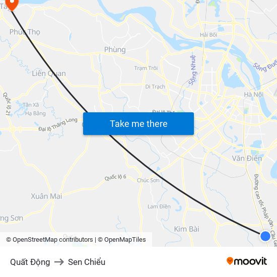 Quất Động to Sen Chiểu map