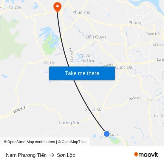 Nam Phương Tiến to Sơn Lộc map