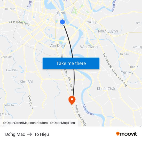 Đống Mác to Tô Hiệu map