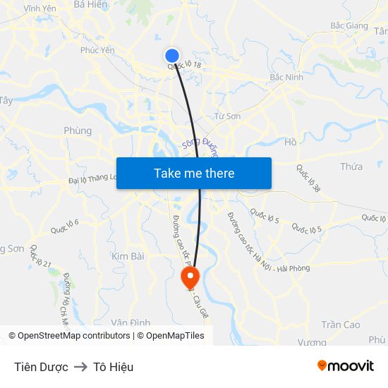 Tiên Dược to Tô Hiệu map