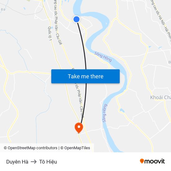 Duyên Hà to Tô Hiệu map