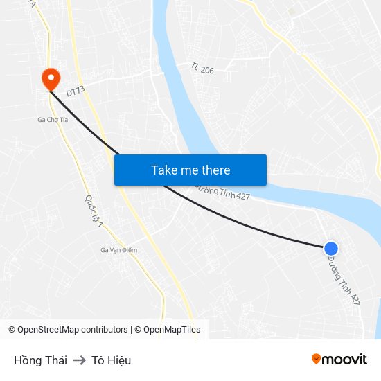 Hồng Thái to Tô Hiệu map