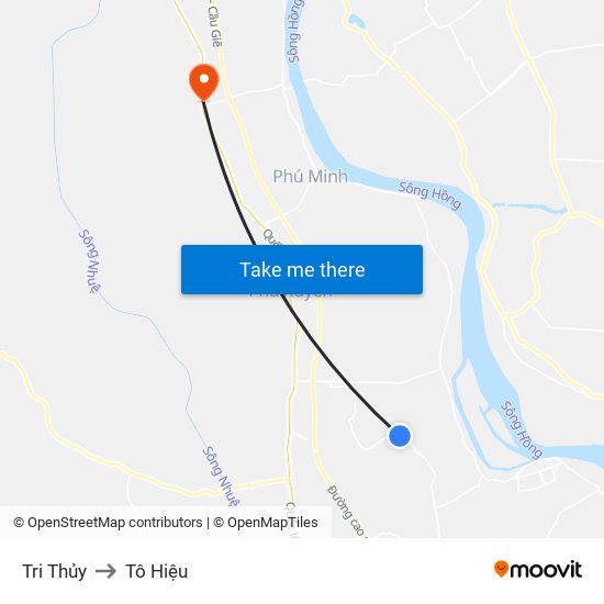 Tri Thủy to Tô Hiệu map