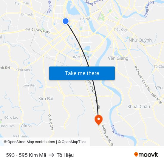 593 - 595 Kim Mã to Tô Hiệu map