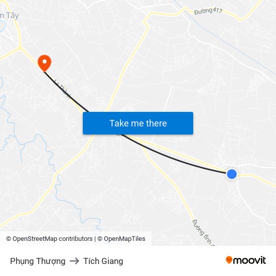 Phụng Thượng to Tích Giang map