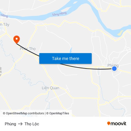 Phùng to Thọ Lộc map