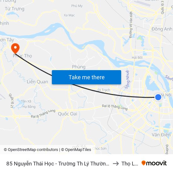 85 Nguyễn Thái Học - Trường Th Lý Thường Kiệt to Thọ Lộc map