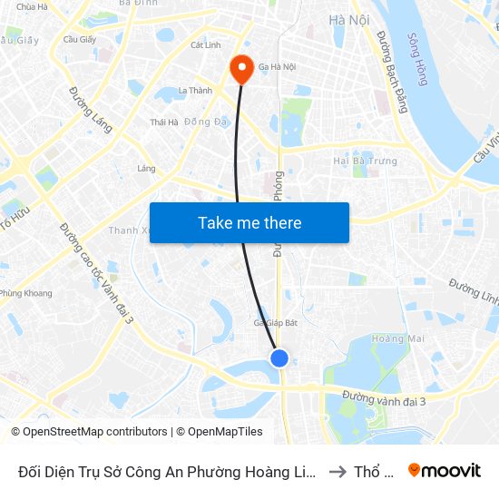 Đối Diện Trụ Sở Công An Phường Hoàng Liệt- 1277 Giải Phóng to Thổ Quan map