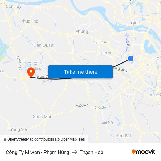 Bệnh Viện Đa Khoa Y Học Cổ Truyền - 6 Phạm Hùng to Thạch Hoà map