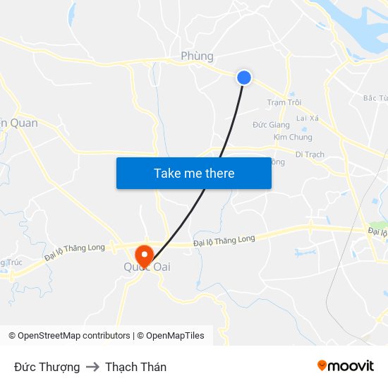 Đức Thượng to Thạch Thán map