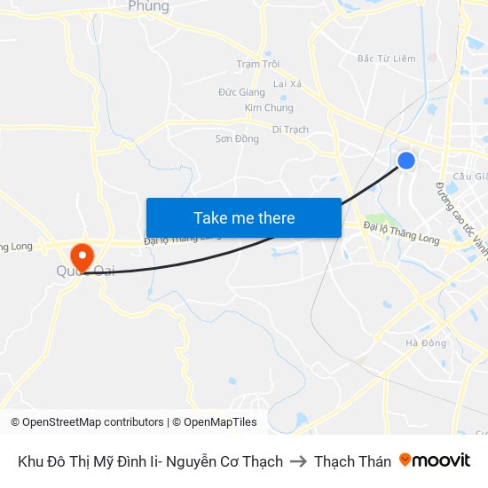 Khu Đô Thị Mỹ Đình Ii- Nguyễn Cơ Thạch to Thạch Thán map