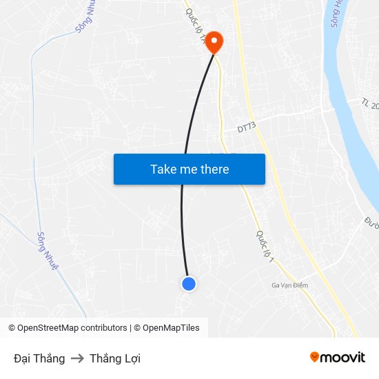 Đại Thắng to Thắng Lợi map