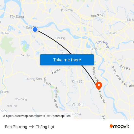 Sen Phương to Thắng Lợi map