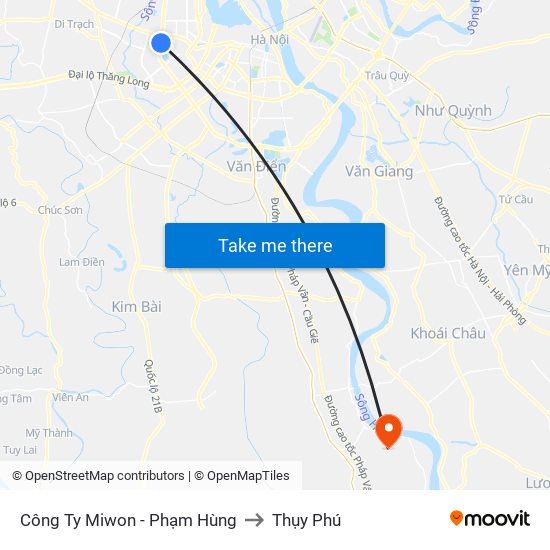 Bệnh Viện Đa Khoa Y Học Cổ Truyền - 6 Phạm Hùng to Thụy Phú map