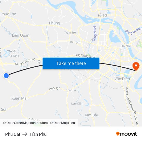 Phú Cát to Trần Phú map