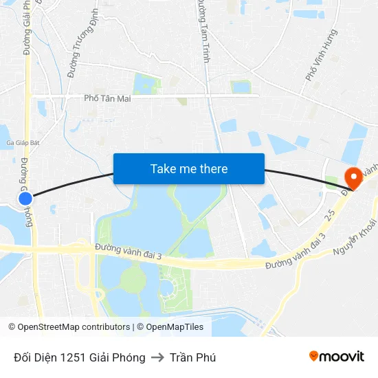 Đối Diện 1251 Giải Phóng to Trần Phú map