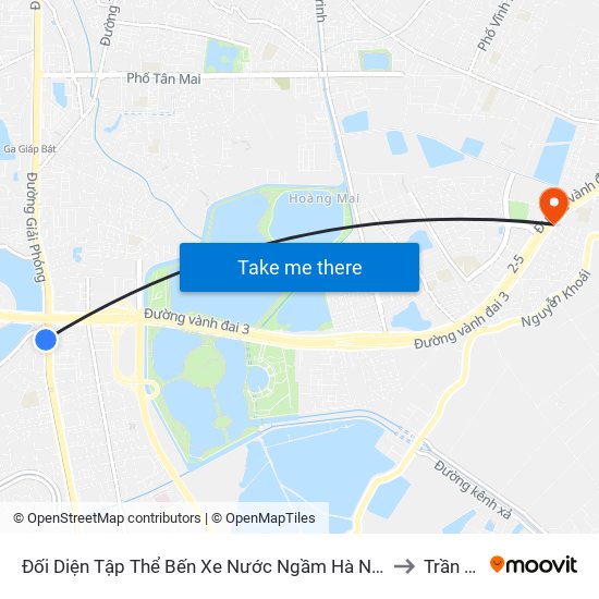 Đối Diện Tập Thể Bến Xe Nước Ngầm Hà Nội - Ngọc Hồi to Trần Phú map