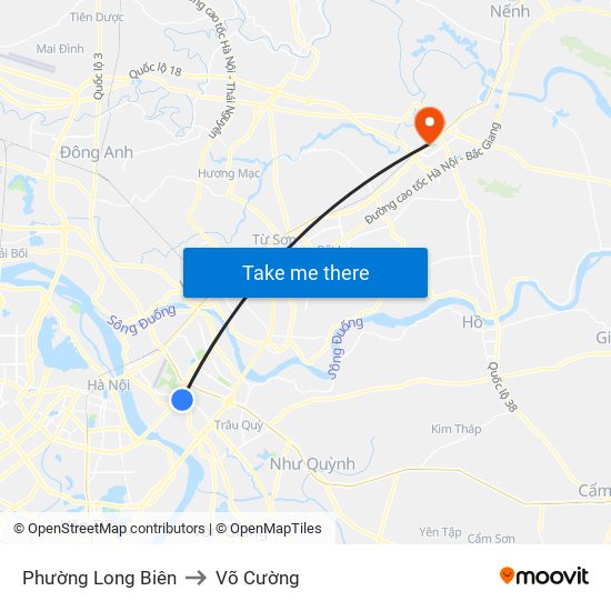 Phường Long Biên to Võ Cường map