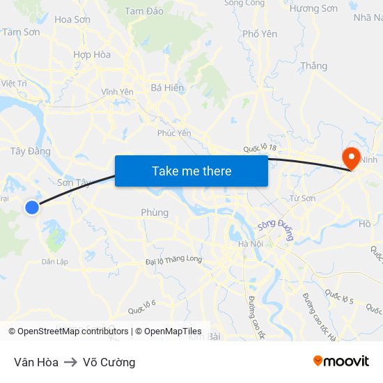 Vân Hòa to Võ Cường map