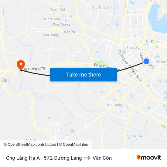 Chợ Láng Hạ A - 572 Đường Láng to Vân Côn map