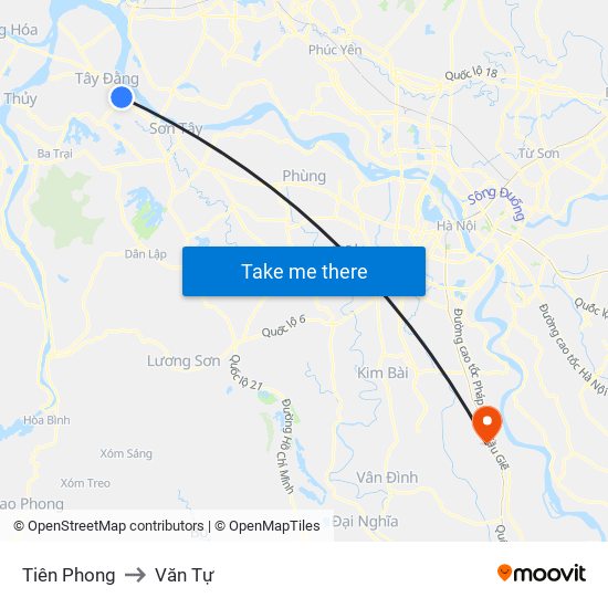 Tiên Phong to Văn Tự map