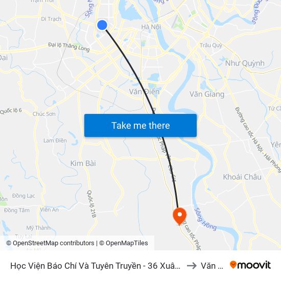 Học Viện Báo Chí Và Tuyên Truyền - 36 Xuân Thủy to Văn Tự map