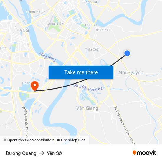 Dương Quang to Yên Sở map