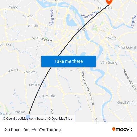 Xã Phúc Lâm to Yên Thường map