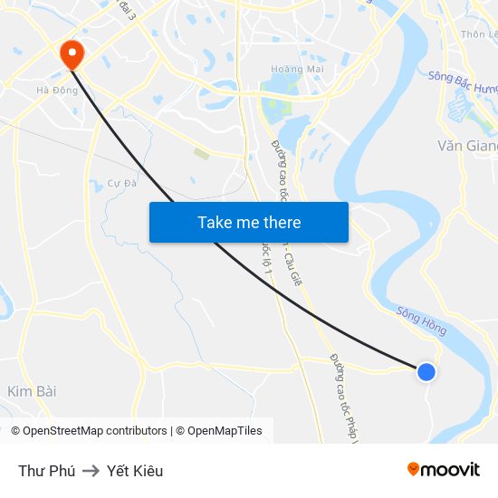Thư Phú to Yết Kiêu map
