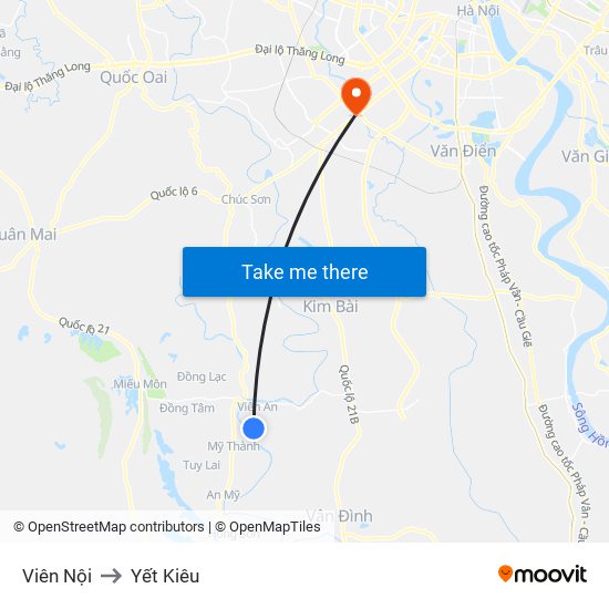 Viên Nội to Yết Kiêu map