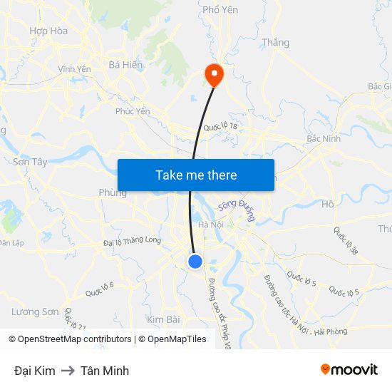 Đại Kim to Tân Minh map