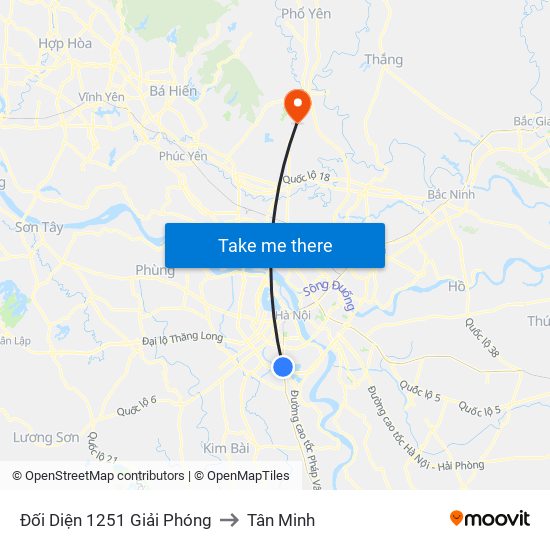 Đối Diện 1251 Giải Phóng to Tân Minh map