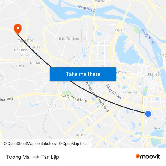 Tương Mai to Tân Lập map